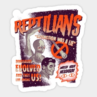 Reptilians Sticker